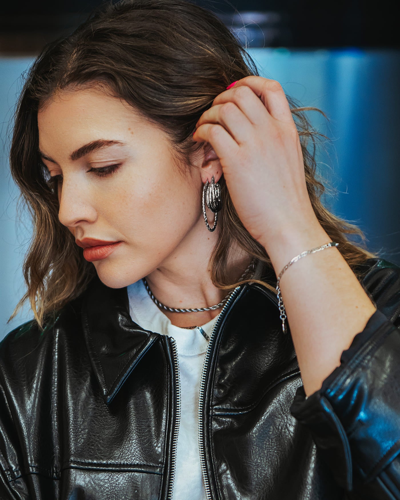 Bonita Sterling Silver Earrings for Women - Elegant Dangle Hoop Earrings for Everyday Wear & Special Occasions