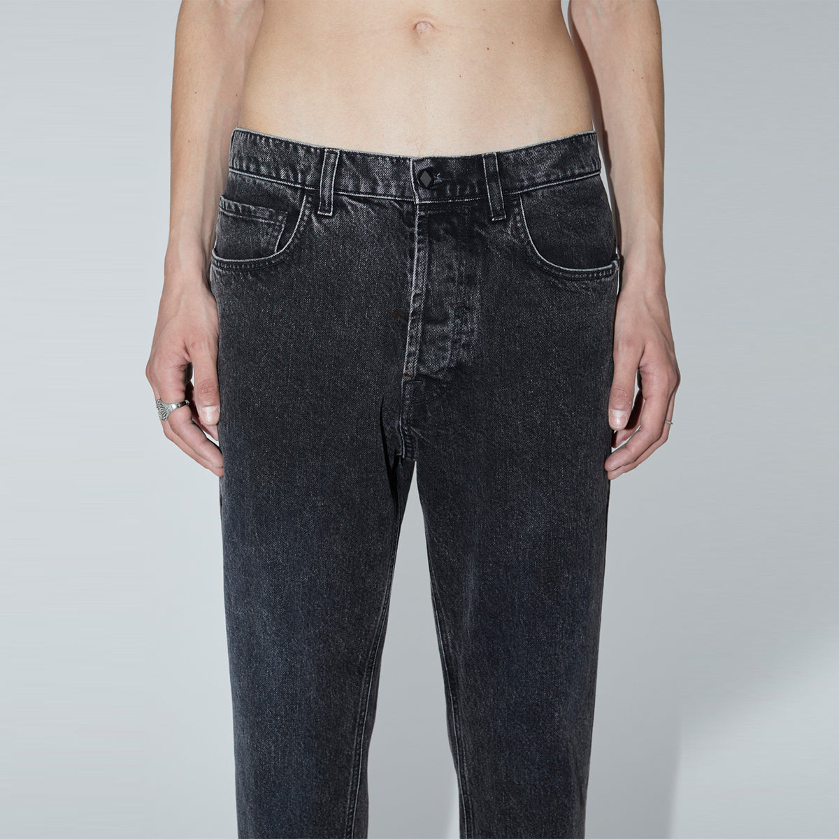 Amish Jeremiah Recycled Black Stone Jeans for Men - Sustainable Denim Pants, AMU001N0801771 - Perfect for Casual Wear, Work & Outdoor Activities