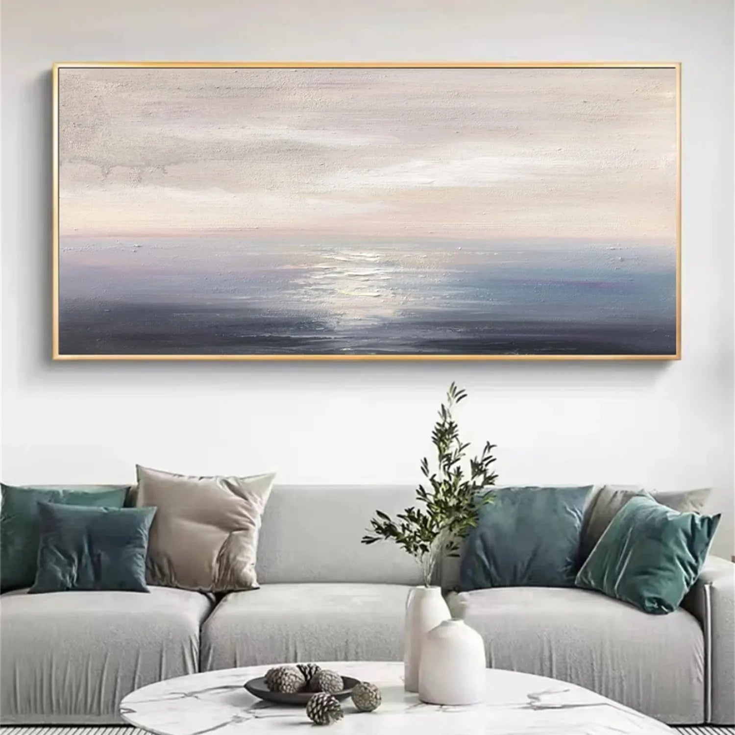 Ocean and Sky Painting #OS 171 - Stunning Seascape Wall Art for Home & Office Decor - Perfect for Living Room, Bedroom or Beach House