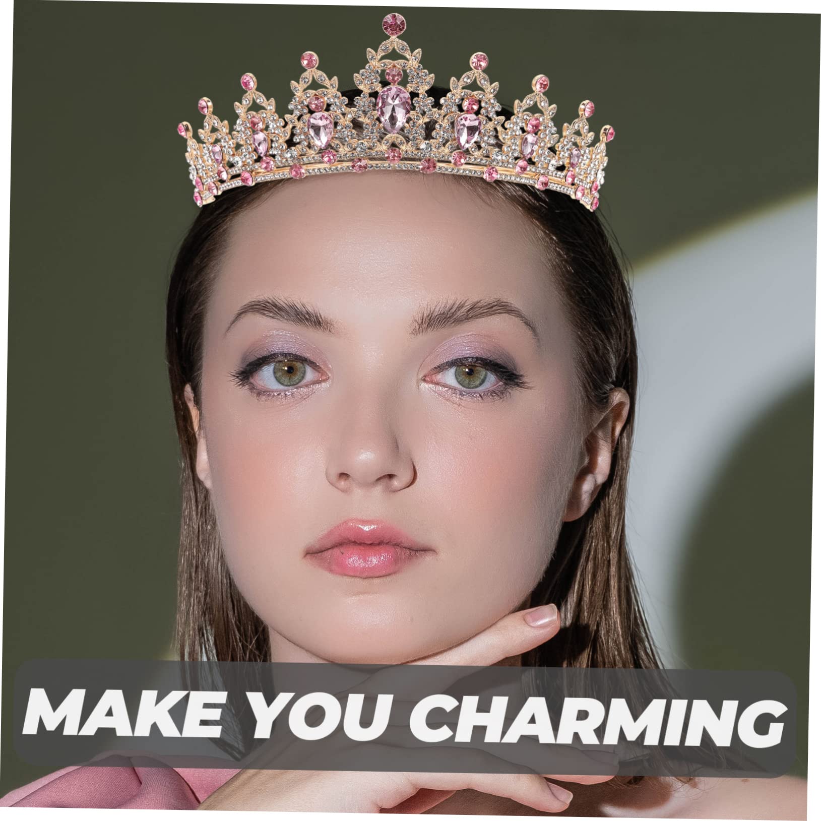 **Elegant Rhinestone Bridal Tiara Headpiece - Zinc Alloy Crown Hair Jewelry for Weddings, Birthdays & Special Occasions**    *(Perfect for Brides, Prom, Pageants, Anniversaries & Photo Shoots)*