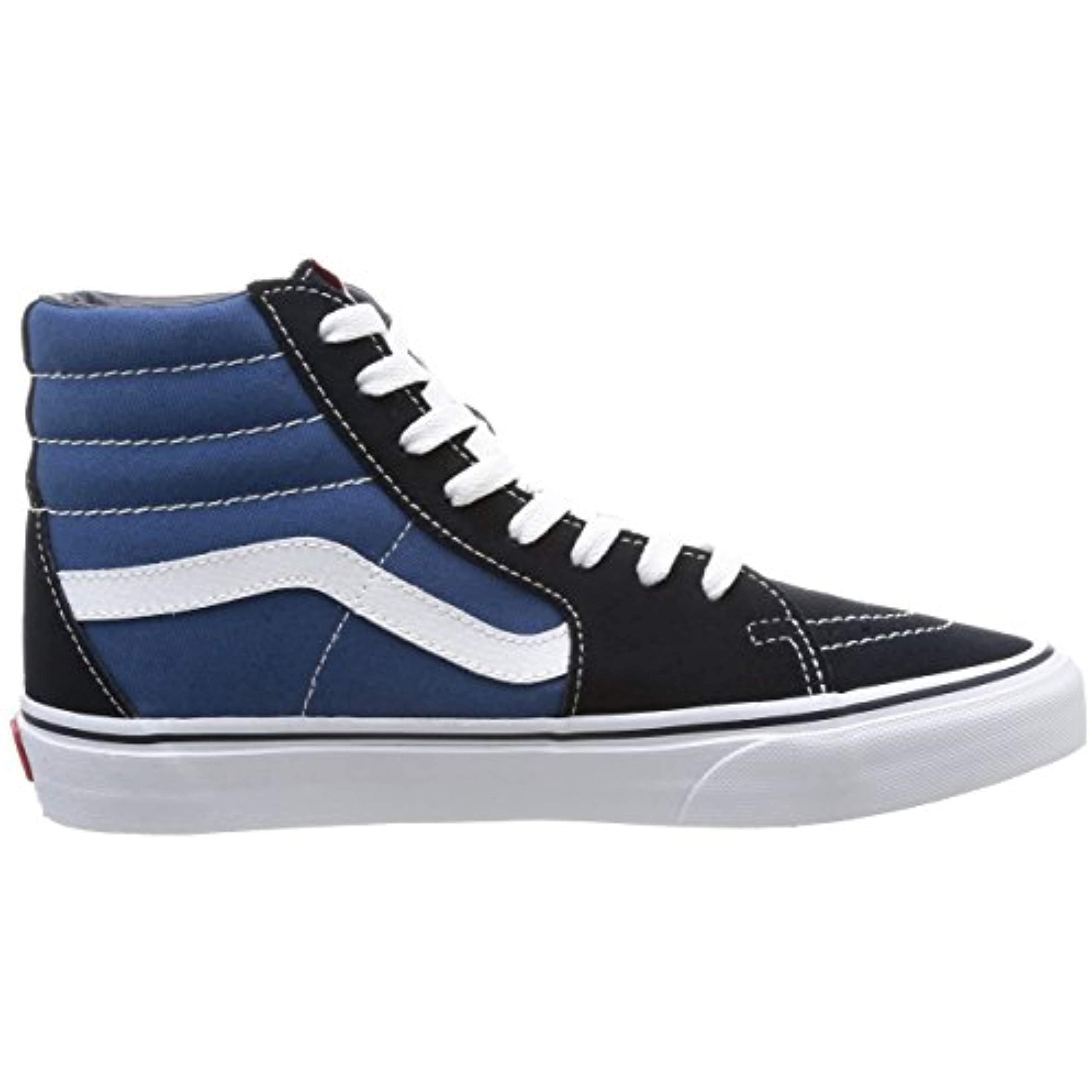 Vans U SK8-HI Sneakers for Men & Women - Navy Blue High-Top Skate Shoes | Men's Size 9.5 / Women's Size 11 | Perfect for Skateboarding, Casual Wear & Street Fashion