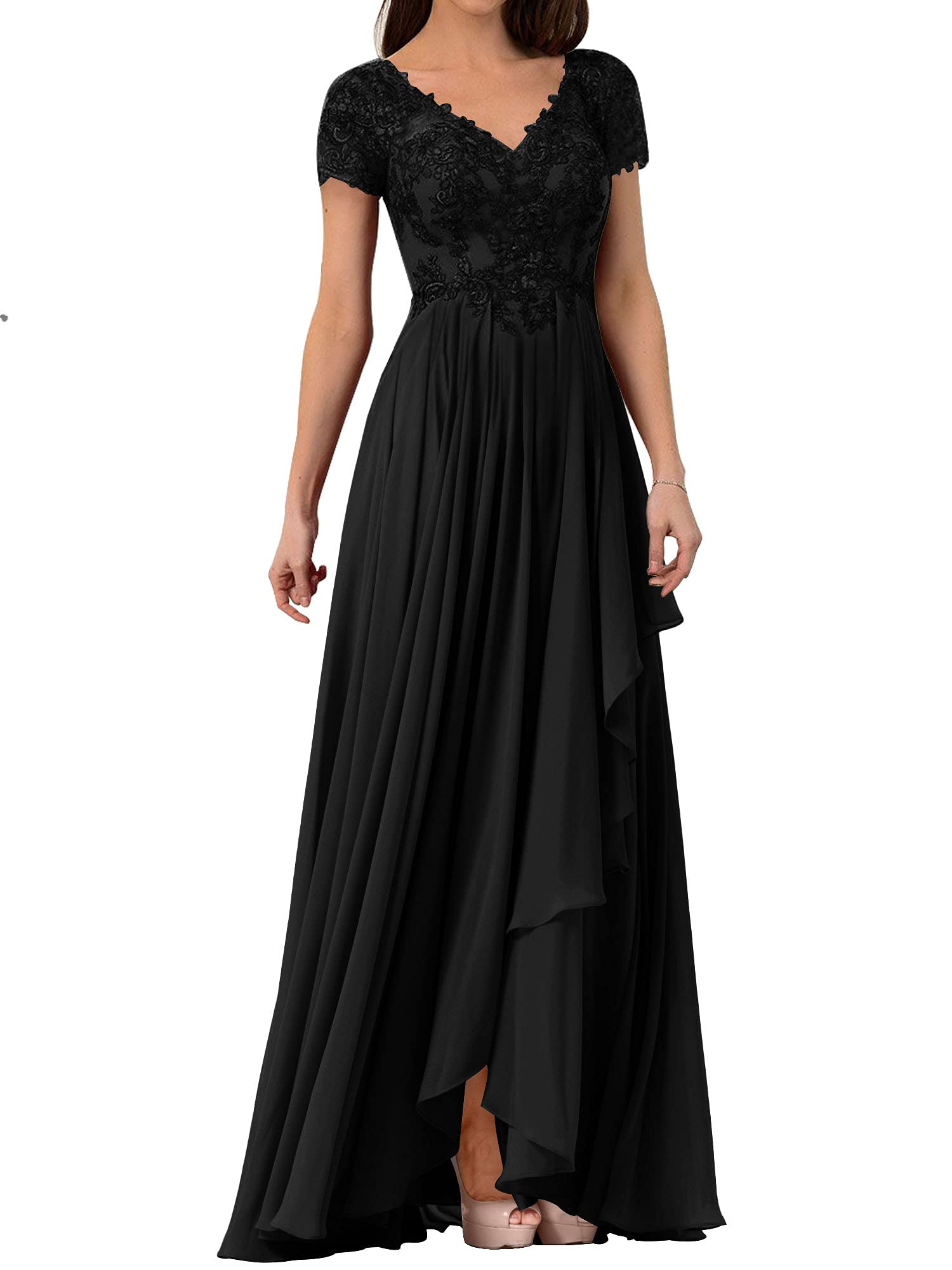 Elegant Mother of The Bride Dresses - Lace Formal Evening Gowns for Women, Long Sleeve Chiffon Wedding Guest Dresses | Perfect for Weddings, Parties & Special Occasions