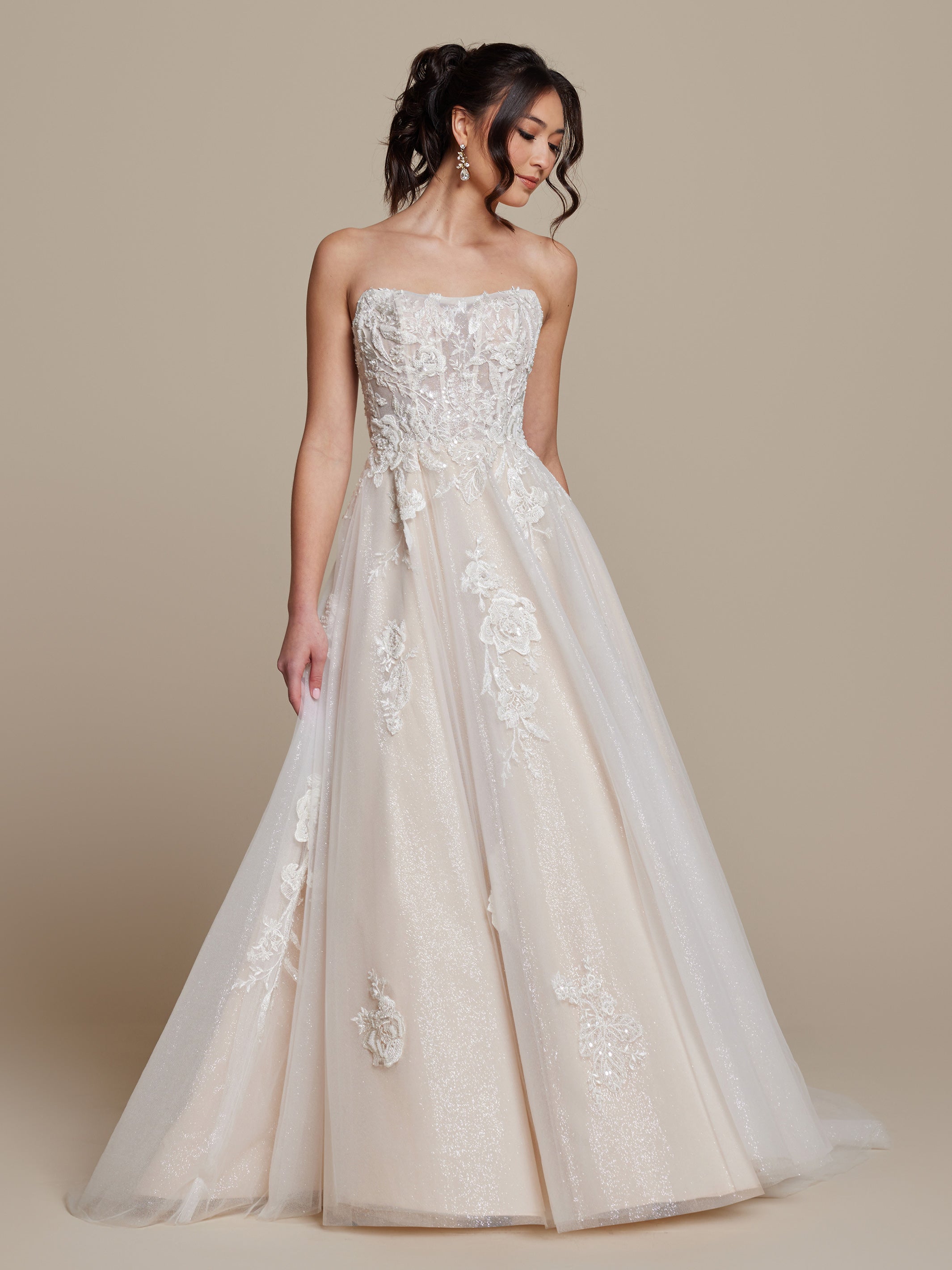 Simone Strapless A-Line Wedding Dress - Elegant Bridal Gown for Beach, Church & Outdoor Ceremonies | Perfect for Summer Weddings & Vow Renewals