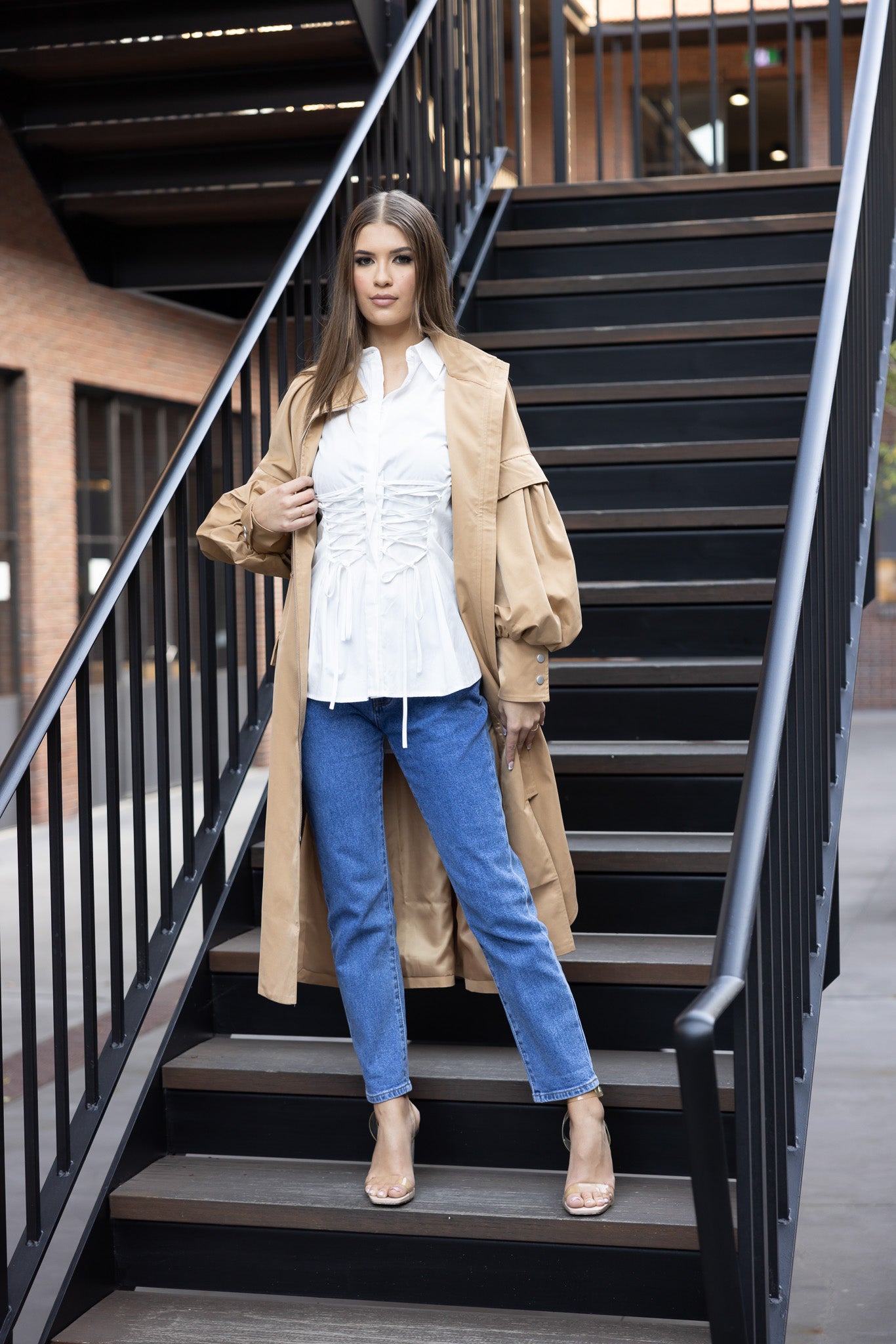 Euphrasia Detailed Jacket for Women - Stylish Lightweight Outerwear with Pockets | Perfect for Fall, Winter, and Outdoor Activities