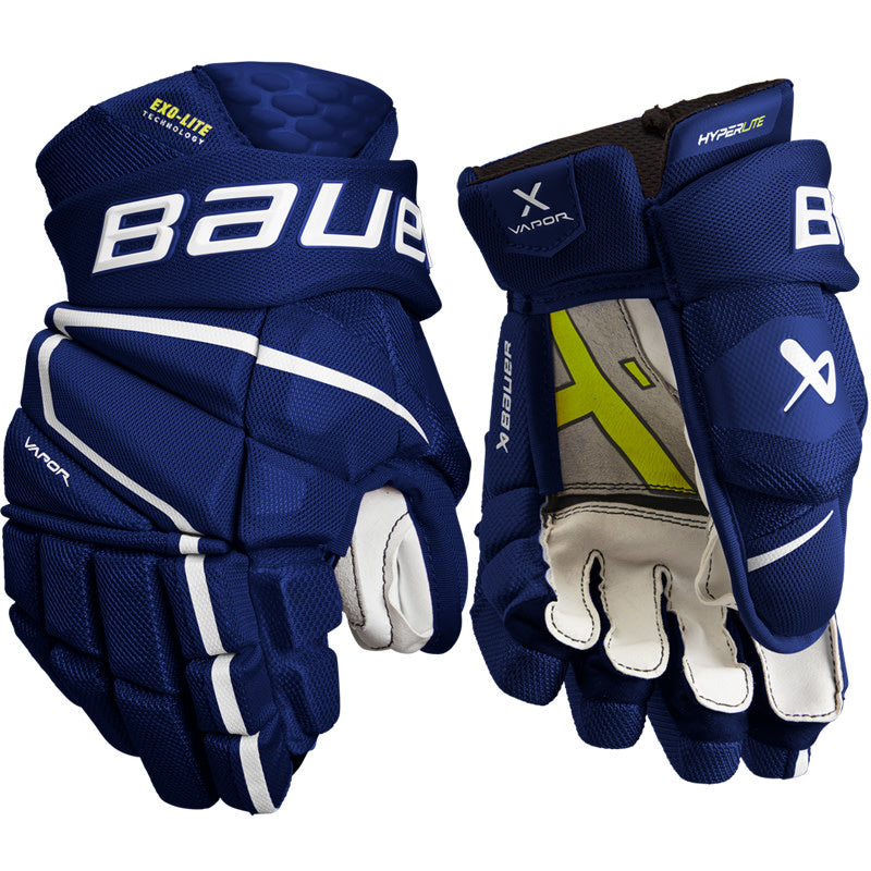 Bauer Vapor Hyperlite Junior Hockey Gloves - Lightweight & Durable for Youth Players - Perfect for Ice Hockey Training & Games