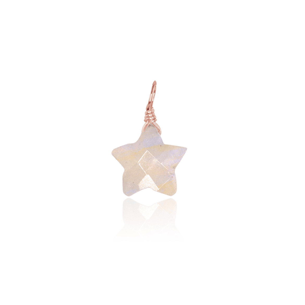 Rainbow Moonstone Crystal Star Pendant Necklace - Natural Gemstone Jewelry for Women - Perfect for Boho Fashion, Spiritual Healing & Gift Giving