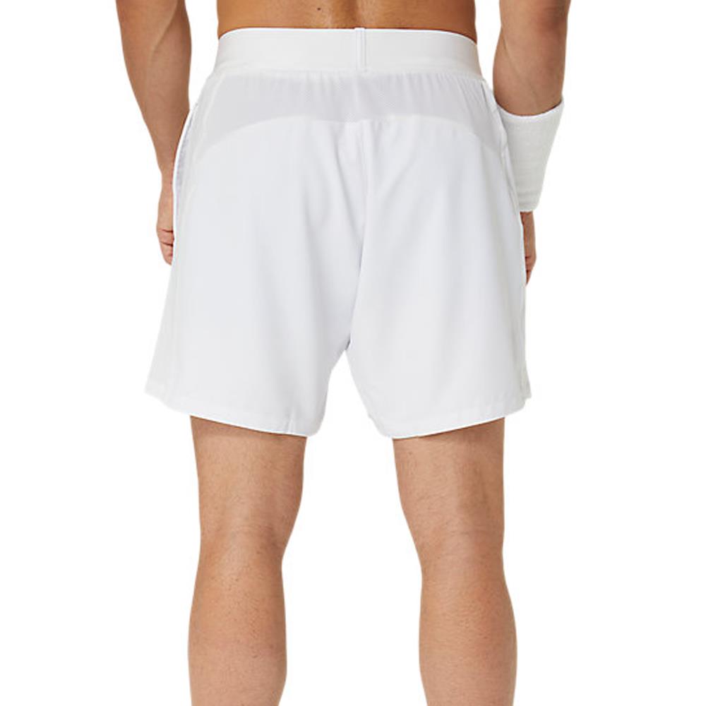 ASICS Men's Match 7 Running Shorts - Breathable White Athletic Shorts for Gym, Jogging & Workouts | Lightweight Training Shorts with Comfort Fit
