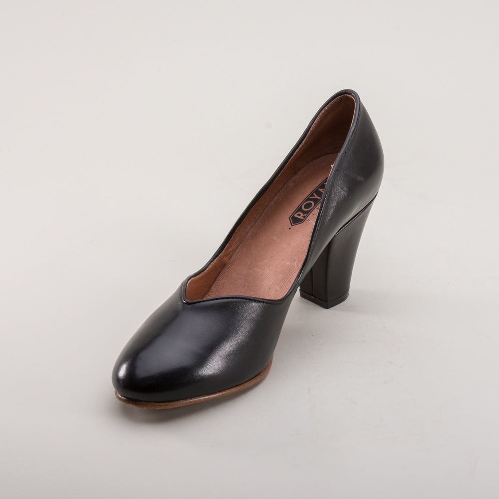 Vintage 1940s Marilyn Black Pumps - Retro Women's High Heels for Parties, Weddings & Special Occasions