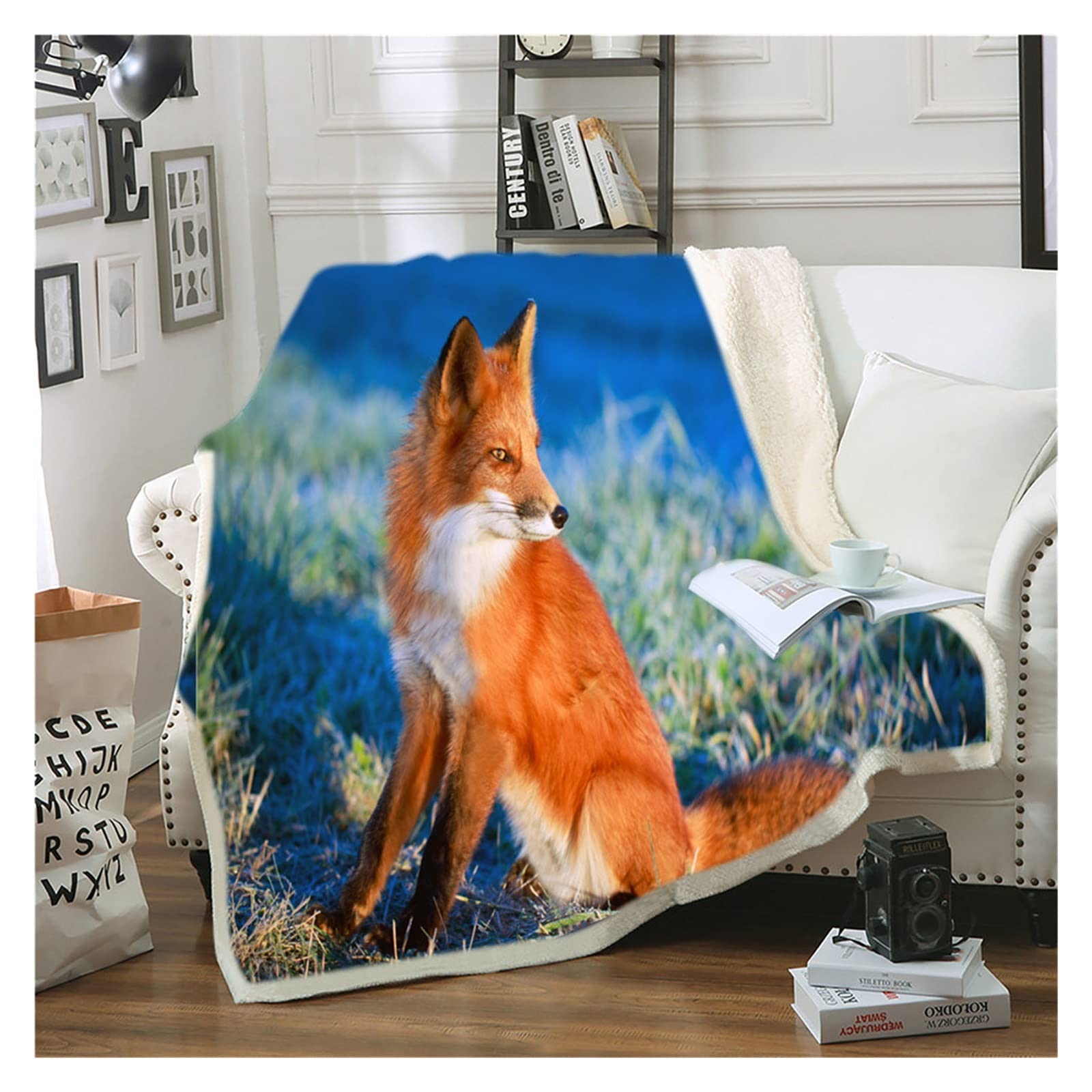 KaiLangDe Soft Flannel Fleece Blanket - Cozy Animal Print Throw Blanket for Couch, Bed & Home Decor - Warm Lamb Fleece Blanket for Halloween, Christmas & Birthday Gifts - 150x200cm (Color 2) - Perfect for Snuggling, Sofa Lounging & Seasonal Decorations