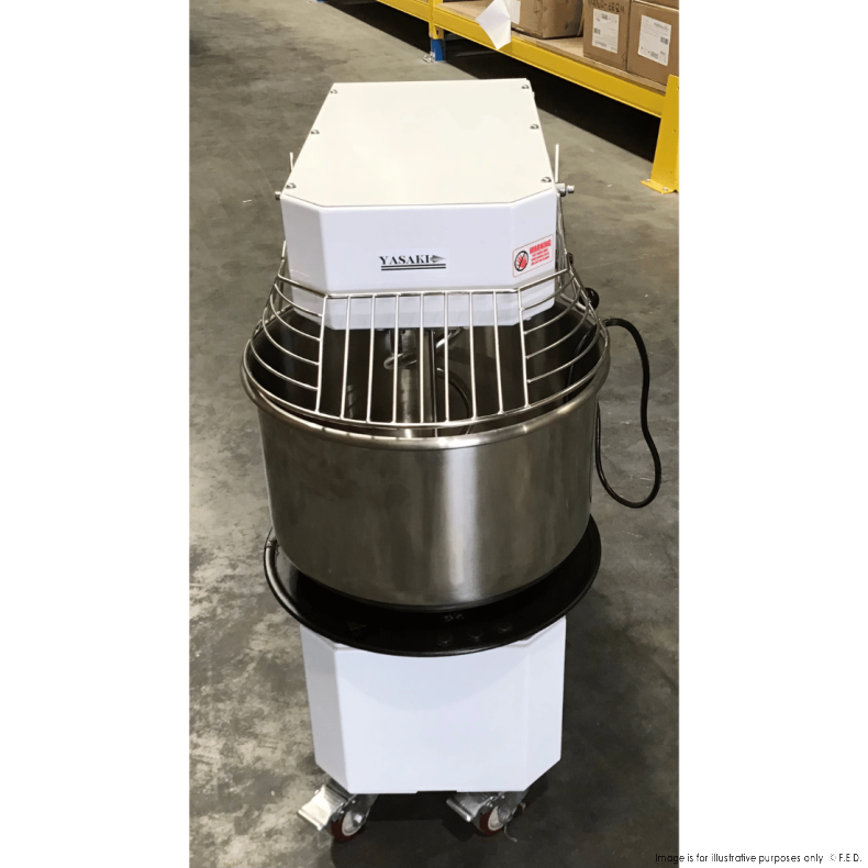 Yasaki 30L Tilting Head Removable Bowl Spiral Mixer - Commercial Dough Kneader for Bakery, Pizza & Pastry | HTD 30L QLD262 Model | Perfect for Restaurants, Bakeries & Catering Businesses