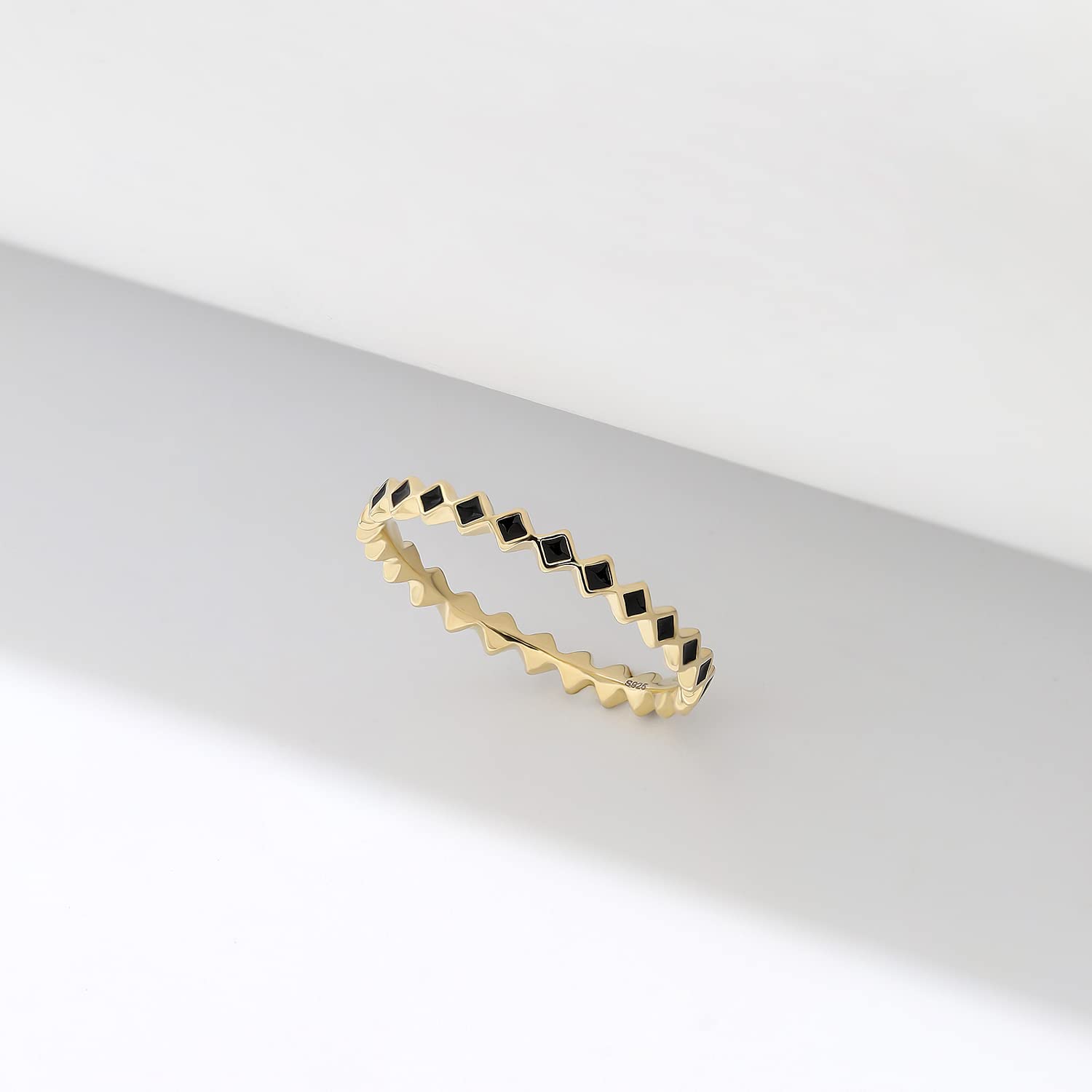 Meissa Stackable Rings for Women - 925 Sterling Silver Thin Stacking Rings, Handmade Dainty Gold Ring Set, Friendship Jewelry Gift for Her (Gold, Size K) - Perfect for Layering, Everyday Wear & Special Occasions