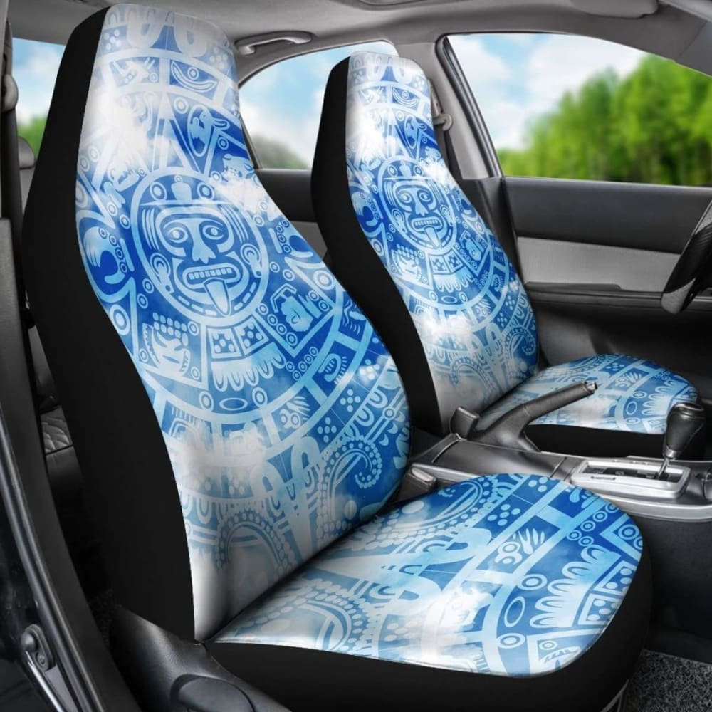 Premium Aztec Warrior Print Car Seat Covers - Universal Fit for Most Vehicles (0-110424) - Durable, Stylish Protection for Cars, Trucks & SUVs - Perfect for Road Trips, Daily Commutes & Adventure Travel