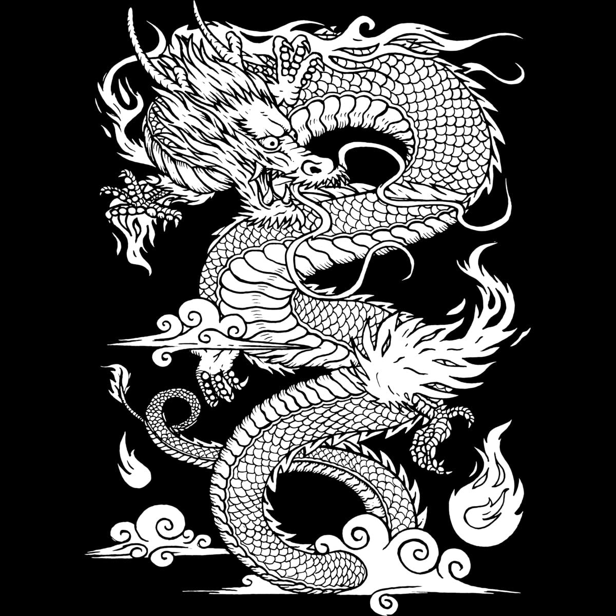 Delun Chinese Dragon Graphic Unisex Sweatshirt - Soft Cotton Pullover for Men & Women - Perfect for Casual Wear, Street Style & Gifts