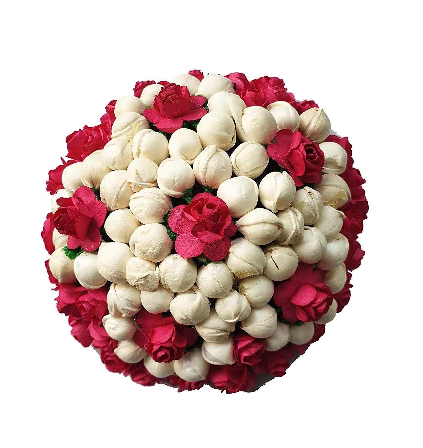 Maahal Bun Juda Flower Gajra Hair Accessories for Women & Girls - Elegant Floral Hair Jewelry for Weddings, Parties & Festivals - Pack of 1