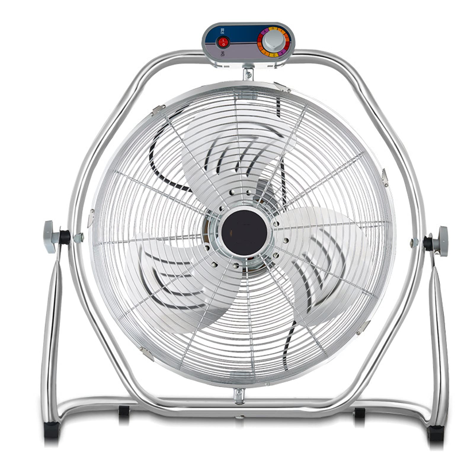 Industrial Floor Fan - 360° Air Circulator with All-Metal Construction & Steel Safety Grill | Powerful Cooling for Homes, Offices, Warehouses & Greenhouses | Perfect for Bedrooms, Workshops & Commercial Spaces