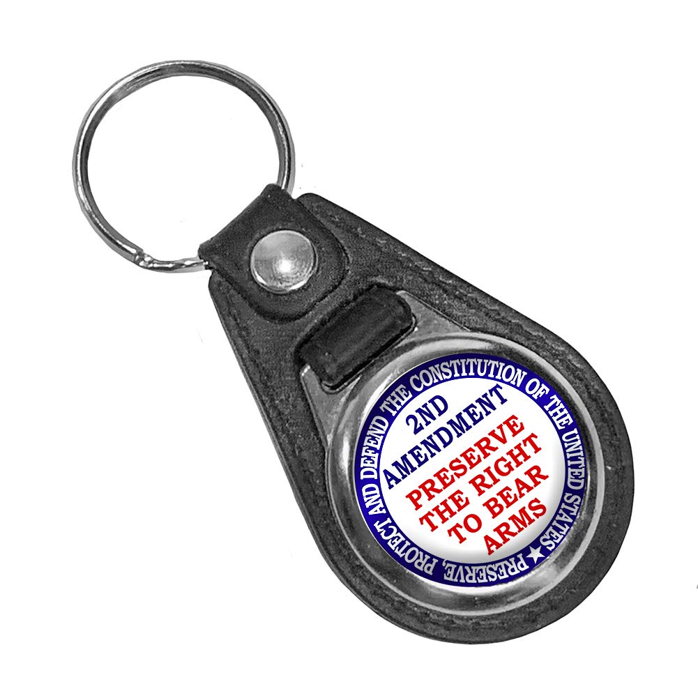 Brotherhood Second Amendment Keychain - Vintage Style Heavy Duty Key Ring for Men & Women - American Freedom Right to Bear Arms Insignia - Perfect for Car Keys, House Keys & Everyday Carry (EDC)