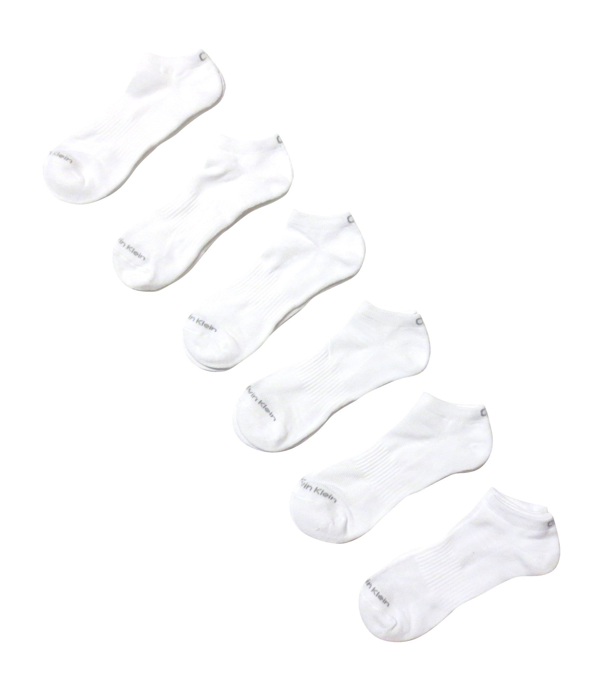 Calvin Klein Men's No Show Ankle Socks 6-Pack - Breathable Cotton Low Cut Socks for Casual, Sports & Everyday Wear