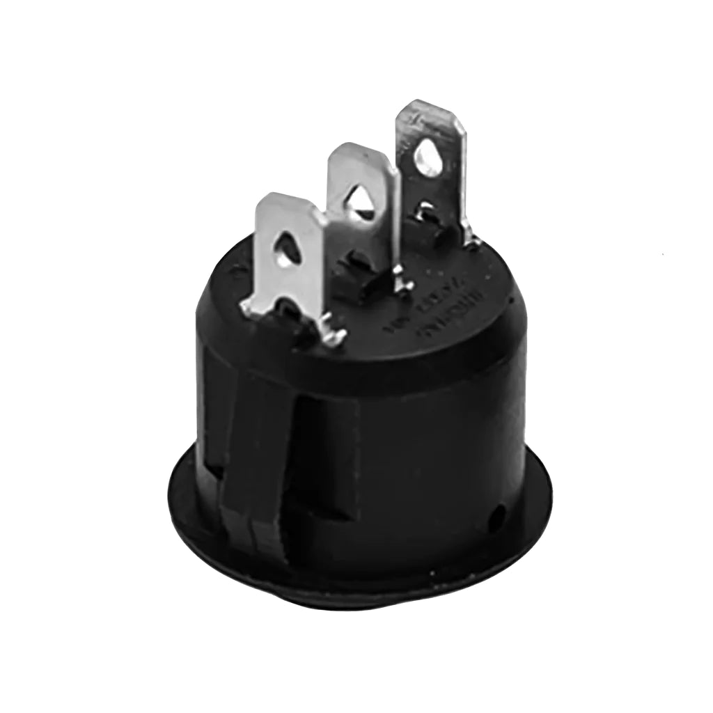KC FLEX ERA 3-Position Rocker Light Switch - Round Black Wall Plate for Home, Office & Commercial Use - Easy Installation & Durable Design