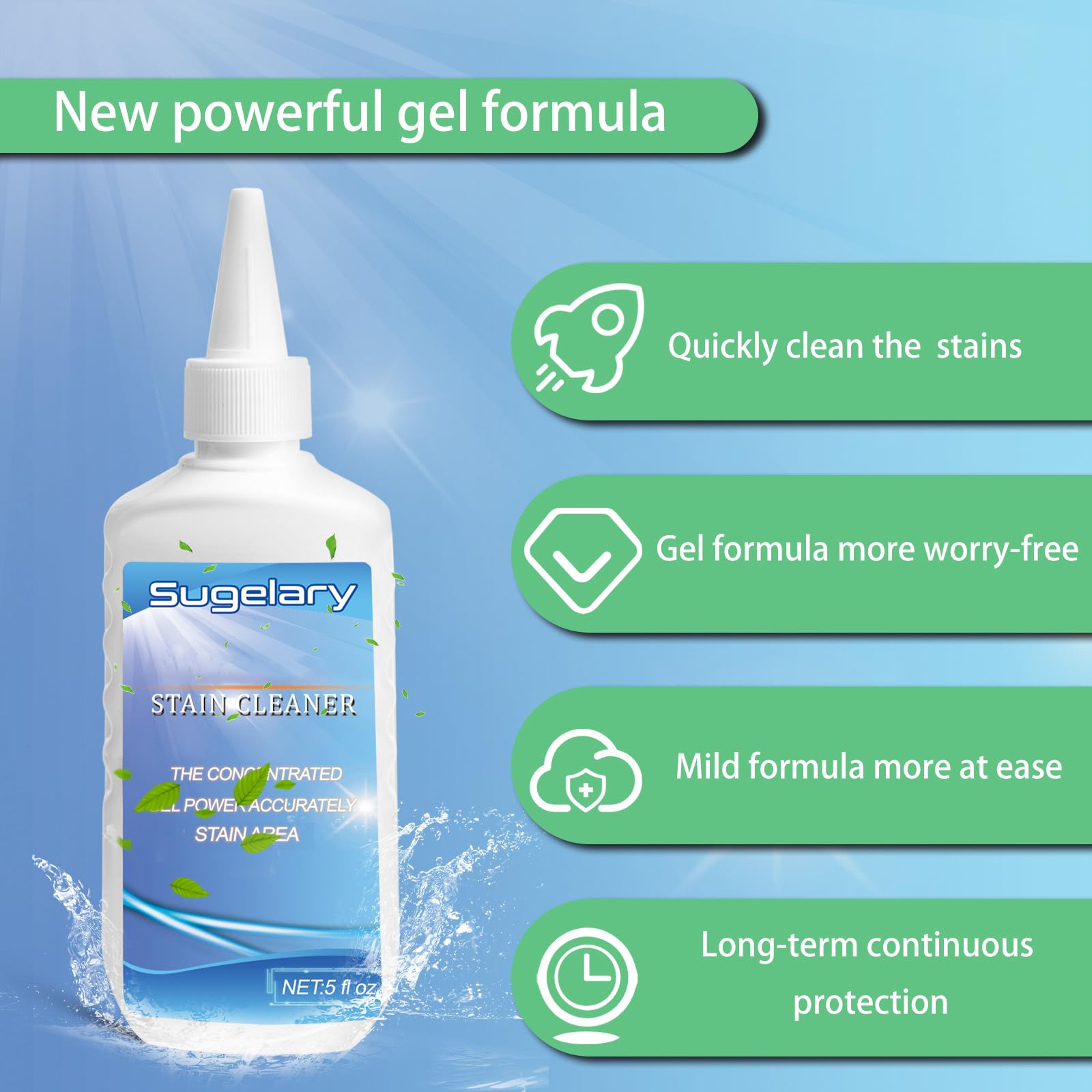 Sugelary Home Remover Gel - Powerful Household Cleaner for Washing Machine, Refrigerator Strips & Grout - Deep Cleans Sinks, Kitchens & Showers - Ideal for Home, Apartment & Office Cleaning