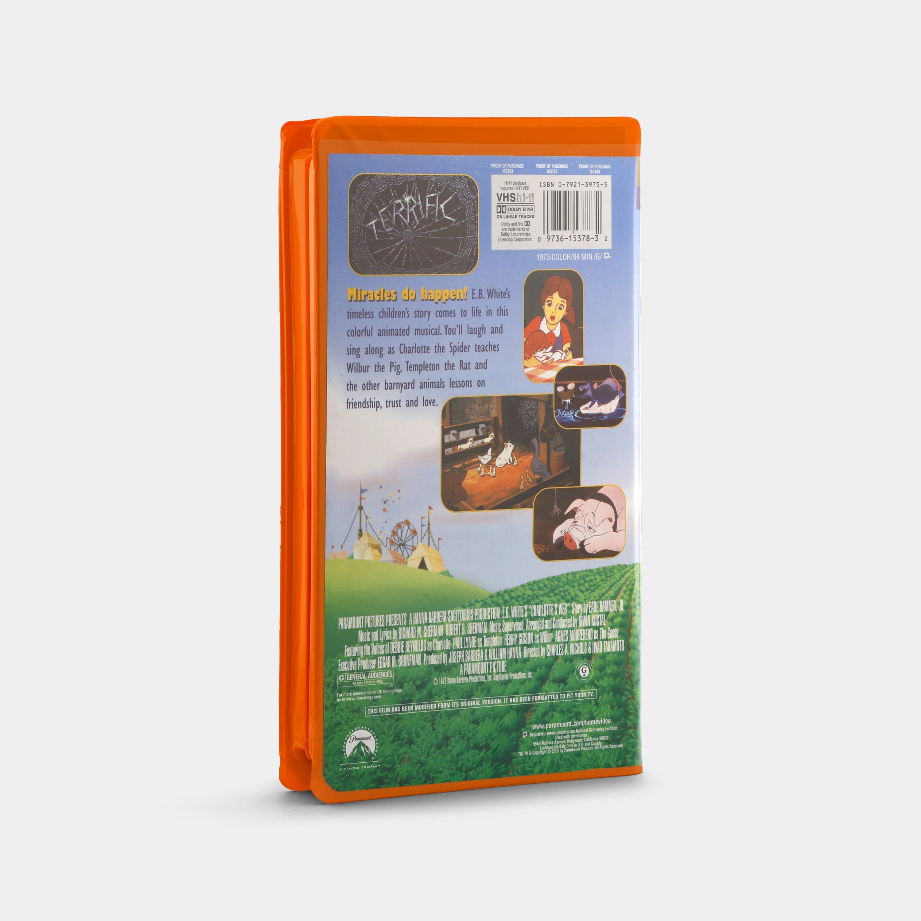 Charlotte's Web Original VHS Tape - Classic Animated Movie for Kids & Family Movie Night - Perfect for Collectors & Nostalgic Viewing