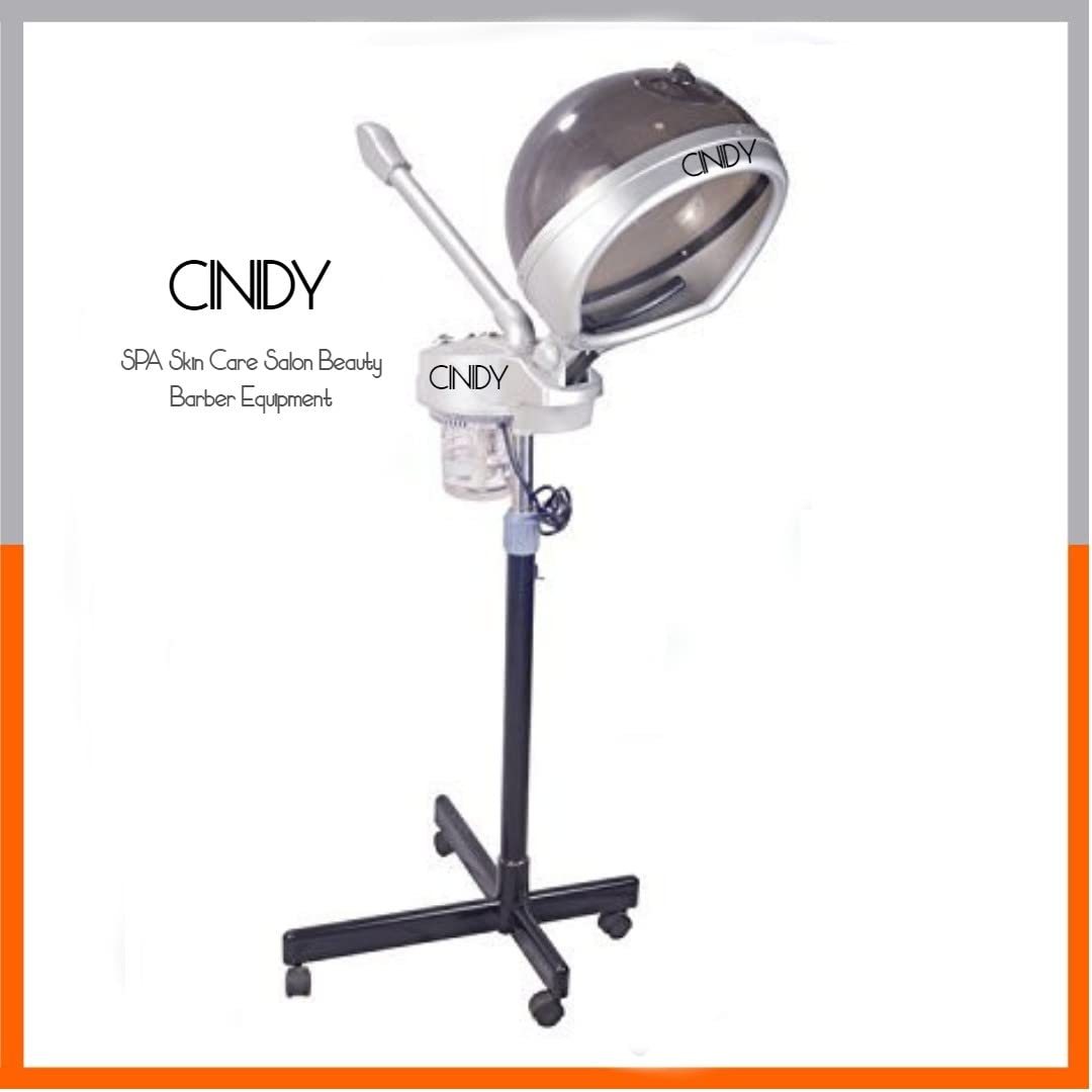 CINIDY 2-in-1 Facial Steamer & Hair Steamer with Hot Mist - Professional Skin Care & Moisturizing Device for SPA, Salon & Home Use | Black+ | Perfect for Hydration & Relaxation Therapy