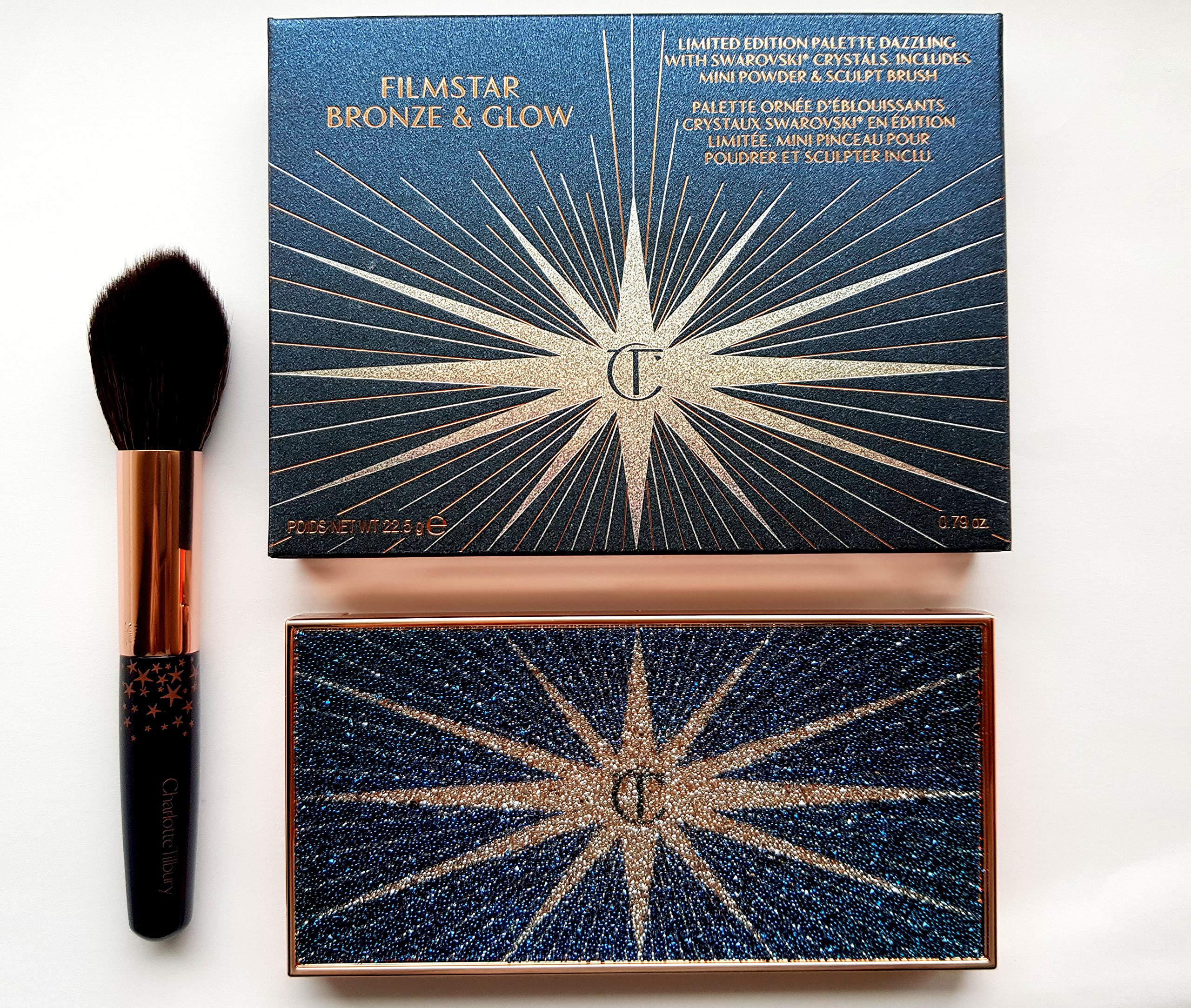 Charlotte Tilbury Bronze & Glow Palette - Limited Edition with Swarovski Crystals for Contouring & Highlighting