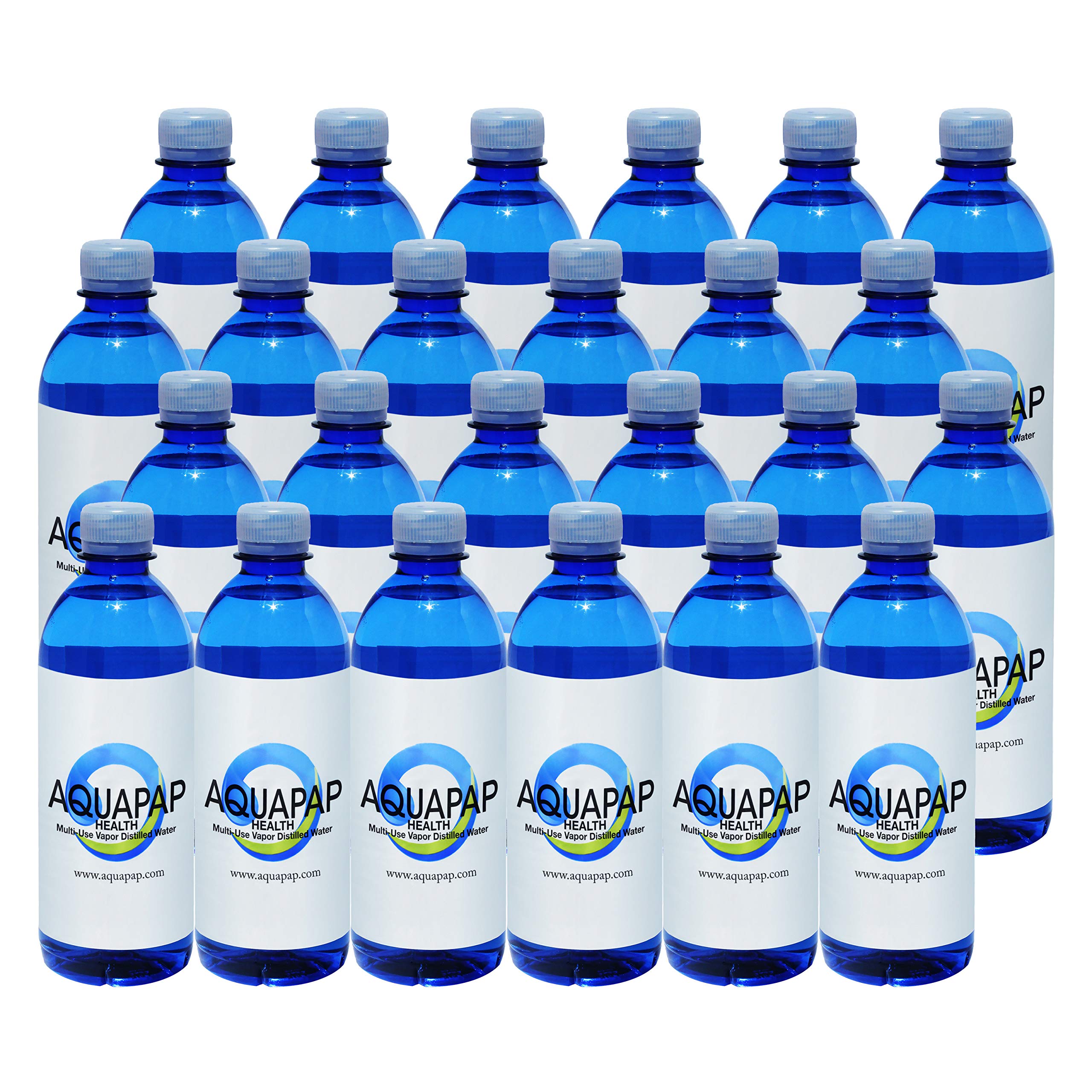 16.9oz (500ml) 24-Pack CPAP Distilled Water - 2 Month Supply for Sleep Apnea Machines, Lasts 2-3 Nights per Bottle | Ideal for ResMed, Philips & All CPAP/BiPAP Devices | Humidifier & Medical Use