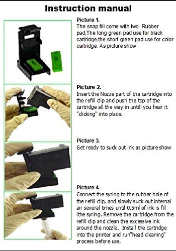 HP 21 22 61 121 122 650 652 651 140 141 300 301 302 Printer Ink Cartridge Replacement Parts - PRTA36630 Refill Suction Clip & Absorption Clamp Pumping Tool - Perfect for Home & Office Printing Needs