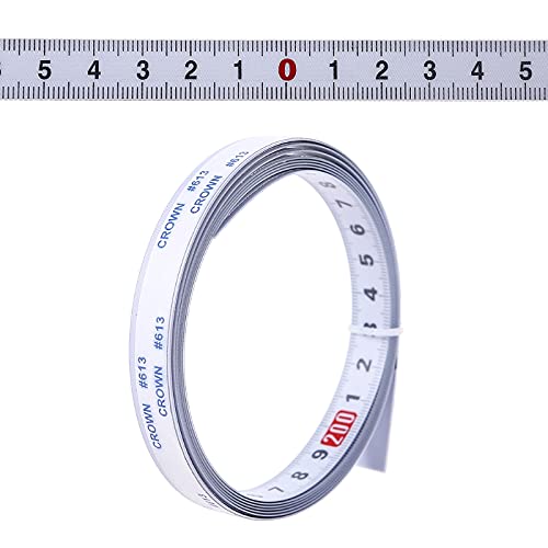 BALAX Self-Adhesive Stainless Steel Miter Track Tape Measure - Metric Scale Ruler 1-5m (3.3-16.4ft) - Perfect for Woodworking, Carpentry, and DIY Projects