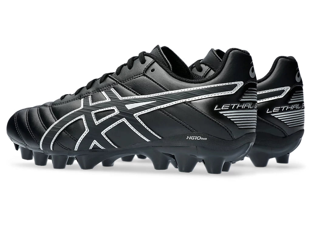 ASICS Men's Lethal Speed Black/White Football Cleats - Lightweight Soccer Shoes for Artificial Turf & Firm Ground - Perfect for Training & Matches