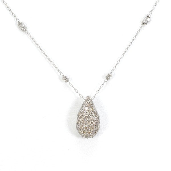 18K White Gold Brown Diamond Necklace for Women - Elegant Jewelry Gift for Anniversary, Birthday & Special Occasions