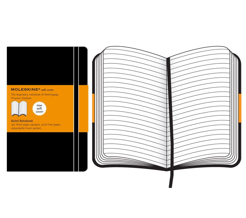 Moleskine Classic Ruled Notebook - Black Hardcover Journal for Writing, Notes & Sketching | Perfect for Students, Professionals & Travelers