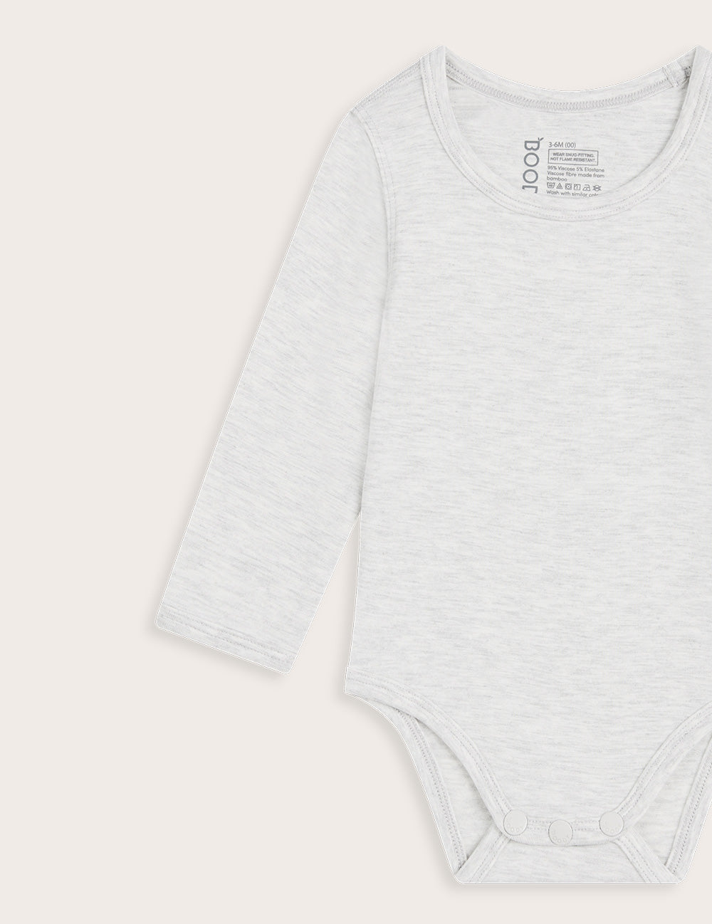 Organic Cotton Baby Long Sleeve Bodysuit - Soft Heather Grey Onesie for Newborns & Infants | Perfect for Playtime, Daycare & Family Photos