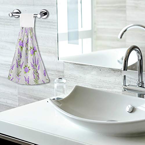 Lavender Purple Kitchen Hand Towel Set - 12