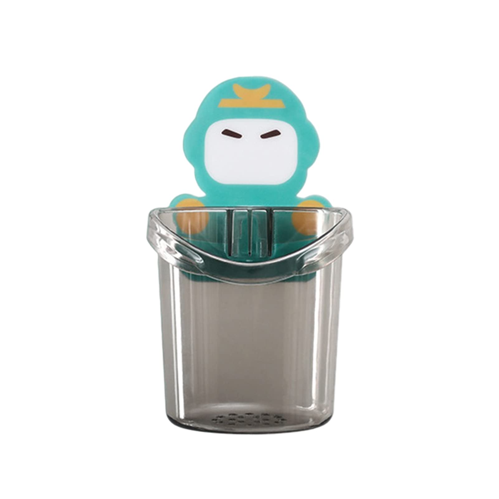 Creative Cute Cartoon Toothbrush Holder - Wall Mounted No-Drill Bathroom Organizer with Drainage, Toothpaste & Brush Storage Rack - Perfect for Kids' Bathrooms, Dorm Rooms & Small Spaces