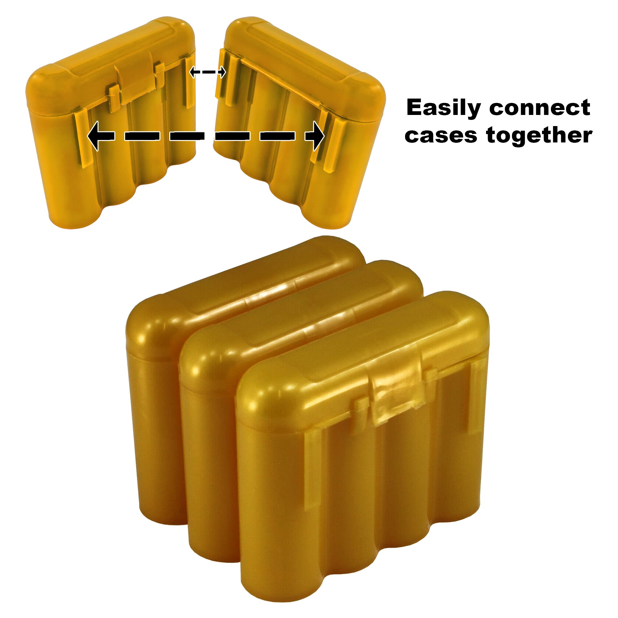 Powertron 5 AA/AAA/CR123A Battery Holder Storage Case - Organize & Protect Batteries for Flashlights, Toys, Cameras & Electronics