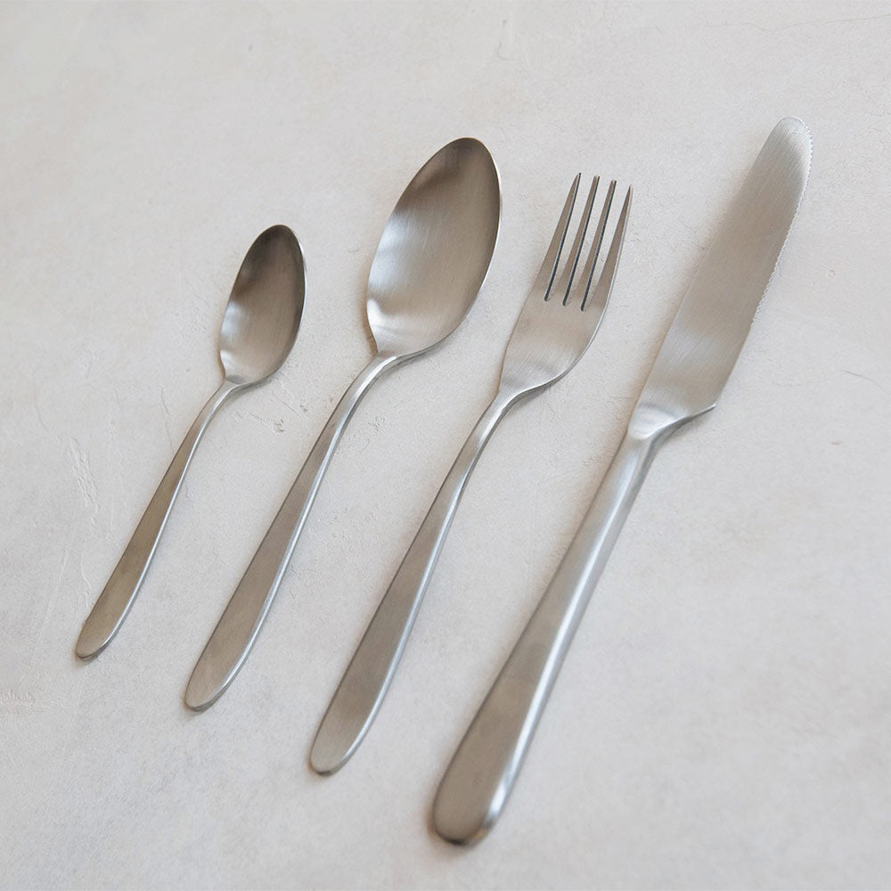 Premium Brushed Stainless Steel Flatware Set - 20-Piece Silverware Set for 4, Dishwasher Safe Cutlery Set with Knives, Forks, Spoons - Perfect for Dining, Wedding Gifts & Home Kitchen Essentials