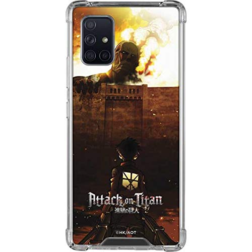 Skinit Clear Protective Phone Case for Samsung Galaxy A71 5G - Officially Licensed Funimation Attack On Titan Fire Design | Slim Scratch-Resistant Cover for Anime Fans & Daily Use