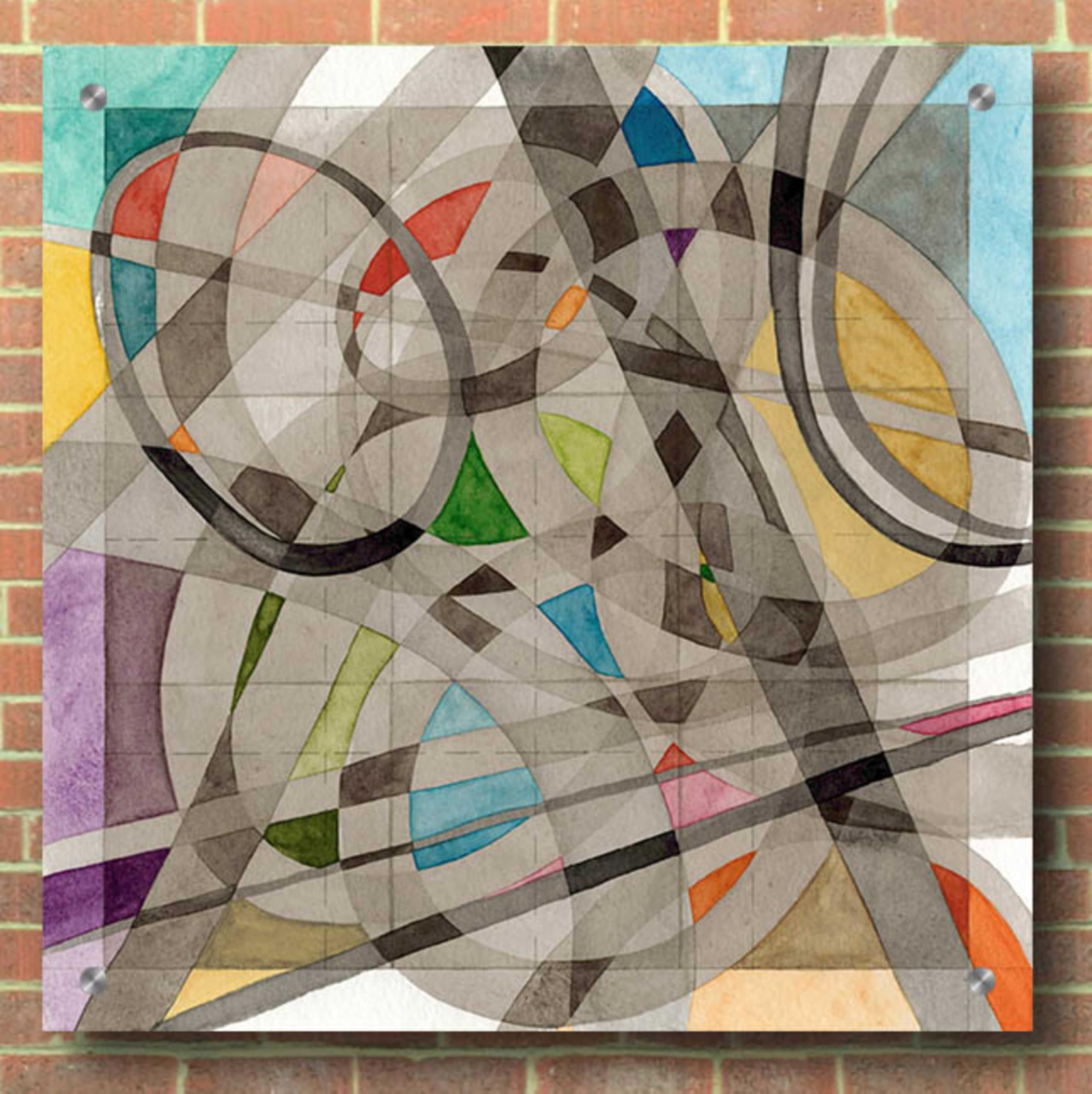 Epic Art 'Overpass' by Nikki Galapon - 36x36 Inch Acrylic Glass Wall Art Decor for Living Room, Bedroom & Office - Modern Abstract Painting for Home & Office Decoration
