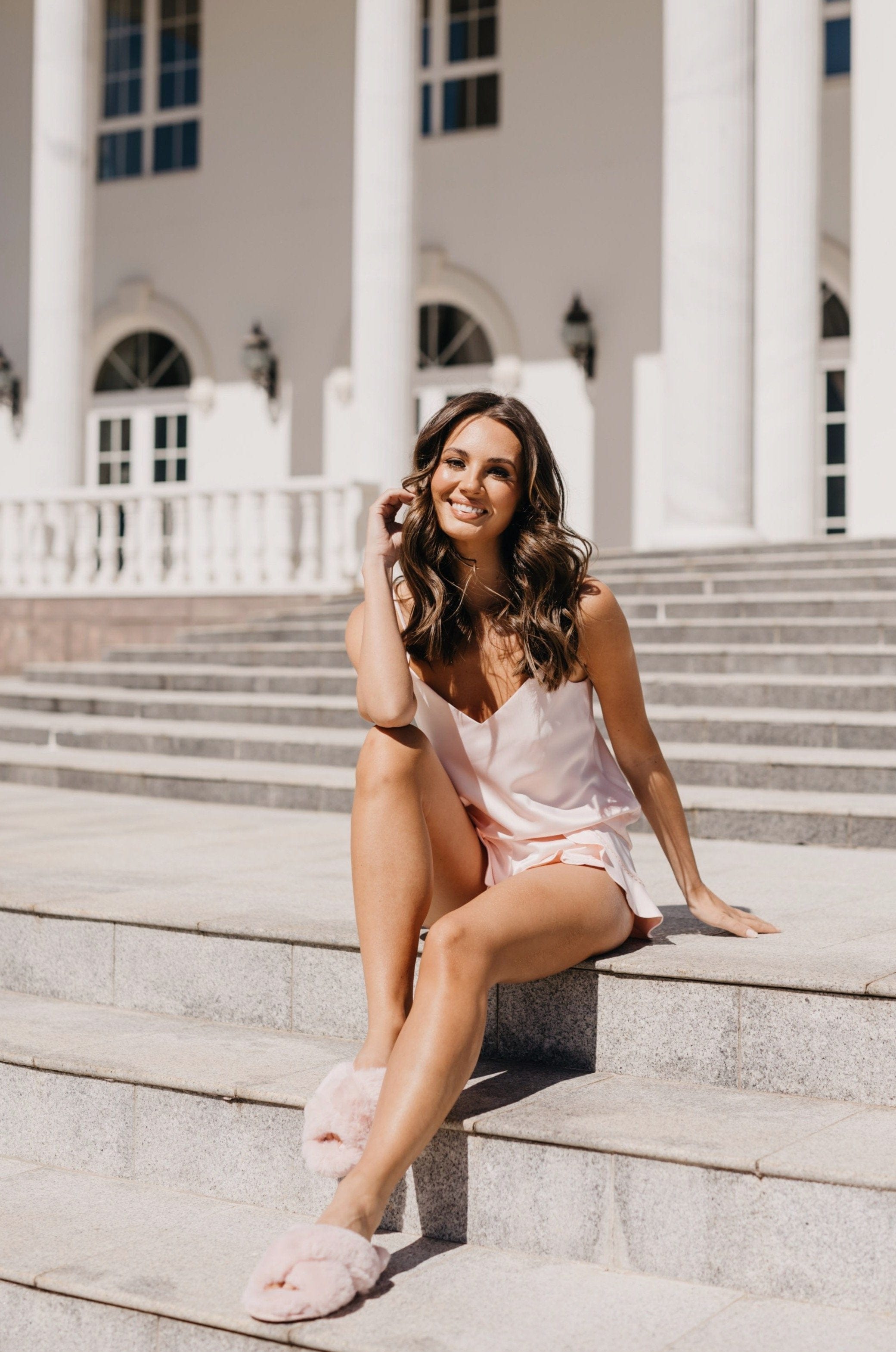 Pia Cami and Ruffle Short Set - Women's Summer Loungewear Outfit for Beach, Vacation & Casual Wear | Soft & Comfortable Sleepwear Set