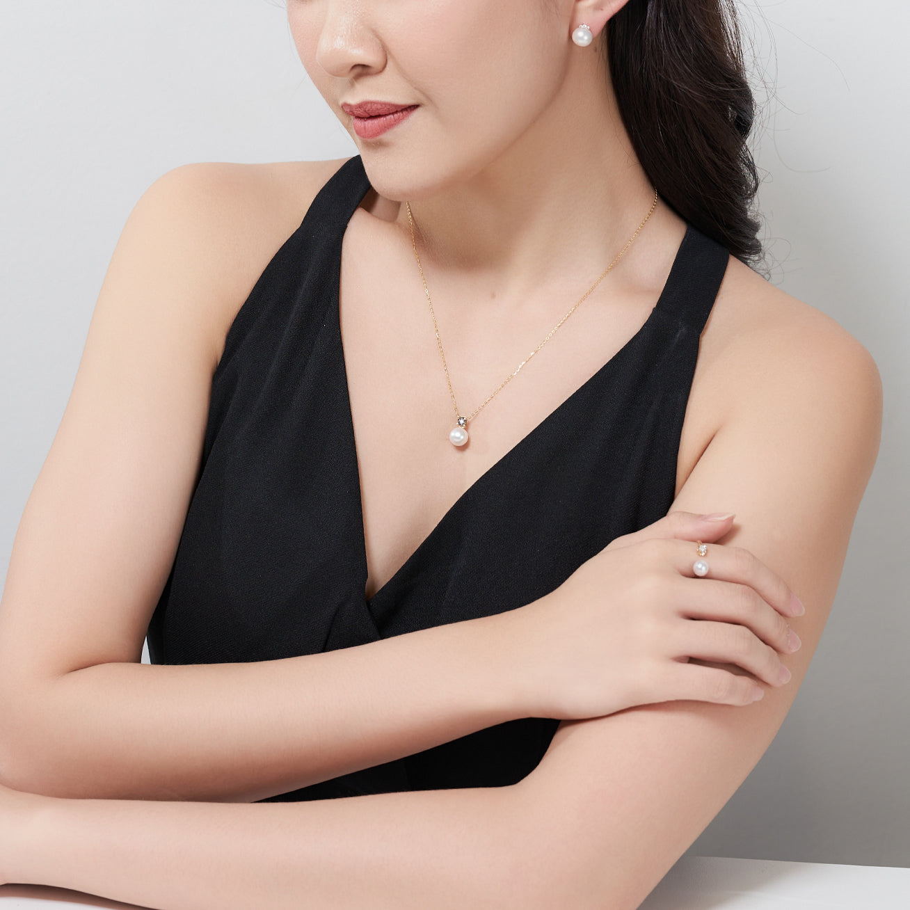 18K Solid Gold Edison Pearl Necklace KN00113 - Elegant Cultured Pearl Jewelry for Women, Perfect for Weddings, Anniversaries & Special Occasions