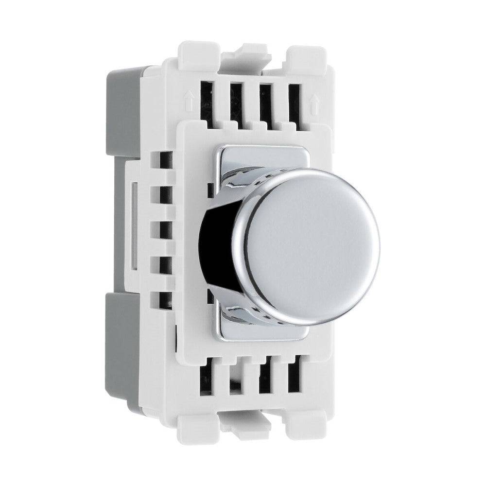 BG Polished Chrome Dimmer Grid Switch RPCDTR - Modern Light Control for Home & Office | Perfect for Living Rooms, Bedrooms & Commercial Spaces