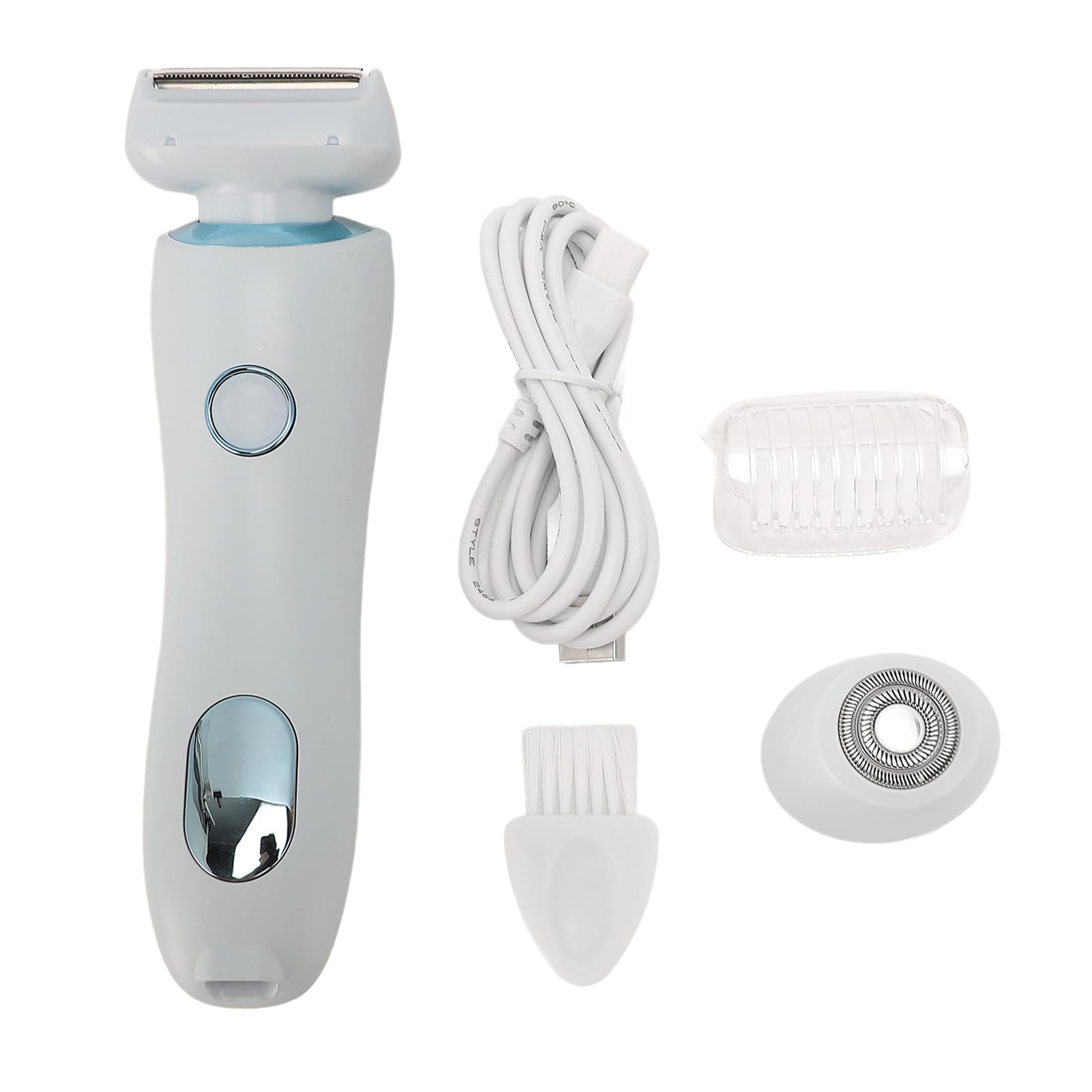 Electric Hair Remover for Women - Painless Hair Removal Device, Rechargeable & Portable Epilator for Sensitive Skin (Light Blue) | Perfect for Pregnancy, Travel & Home Use