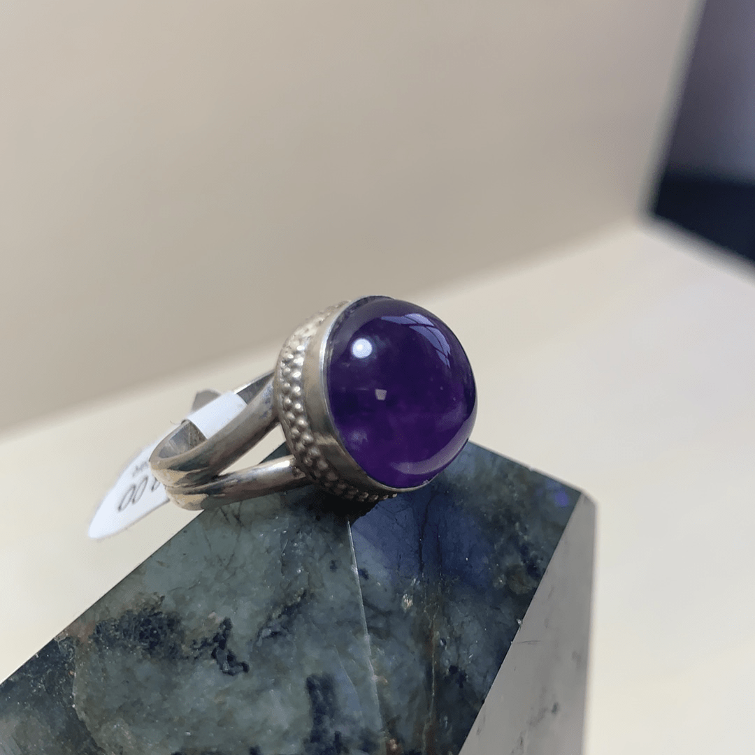 Natural Amethyst Sterling Silver Ring for Women Size 6.5 | Elegant Purple Gemstone Jewelry Gift for Birthday, Anniversary & Special Occasions