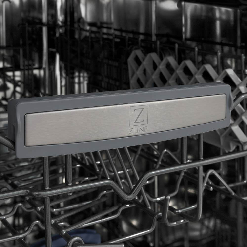 ZLINE 18 Inch Tallac Series 3rd Rack Top Control Built-In Dishwasher - Blue Matte Finish with Stainless Steel Tub, 51dBA Quiet Operation (DWV BM 18) | Perfect for Modern Kitchens, Small Spaces & Energy-Efficient Homes