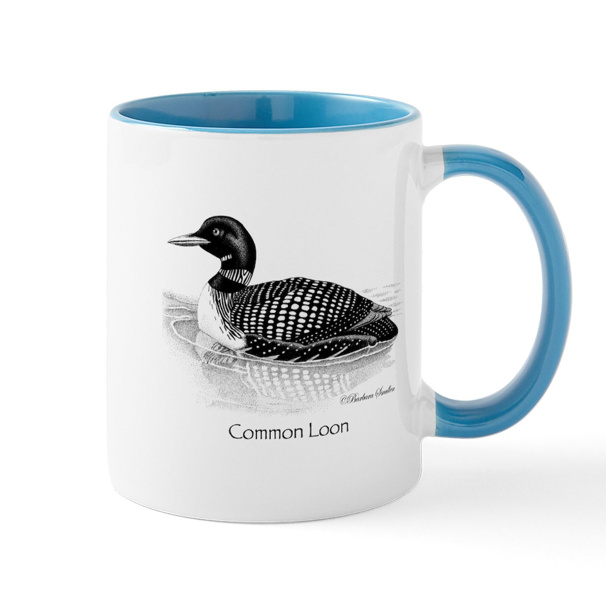 Common Loon 11 oz (325 ml) Ceramic Coffee Mug - Perfect for Hot Tea, Coffee & Office Use - Durable White Gift Mug with Vibrant Wildlife Design