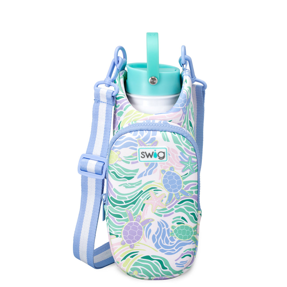Sea Swirl Water Bottle Sling - Leakproof & Lightweight Bottle Holder for Hiking, Running, Gym & Outdoor Activities | Hands-Free Hydration Solution for Sports & Travel