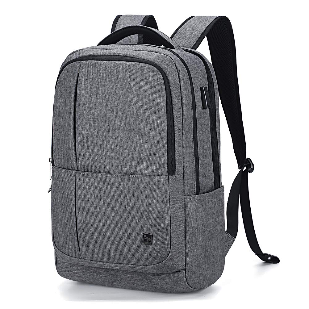 OIWAS 17 Inch Laptop Backpack for Men & Women - Business Travel Daypack (Grey) - Perfect for Work & Commuting