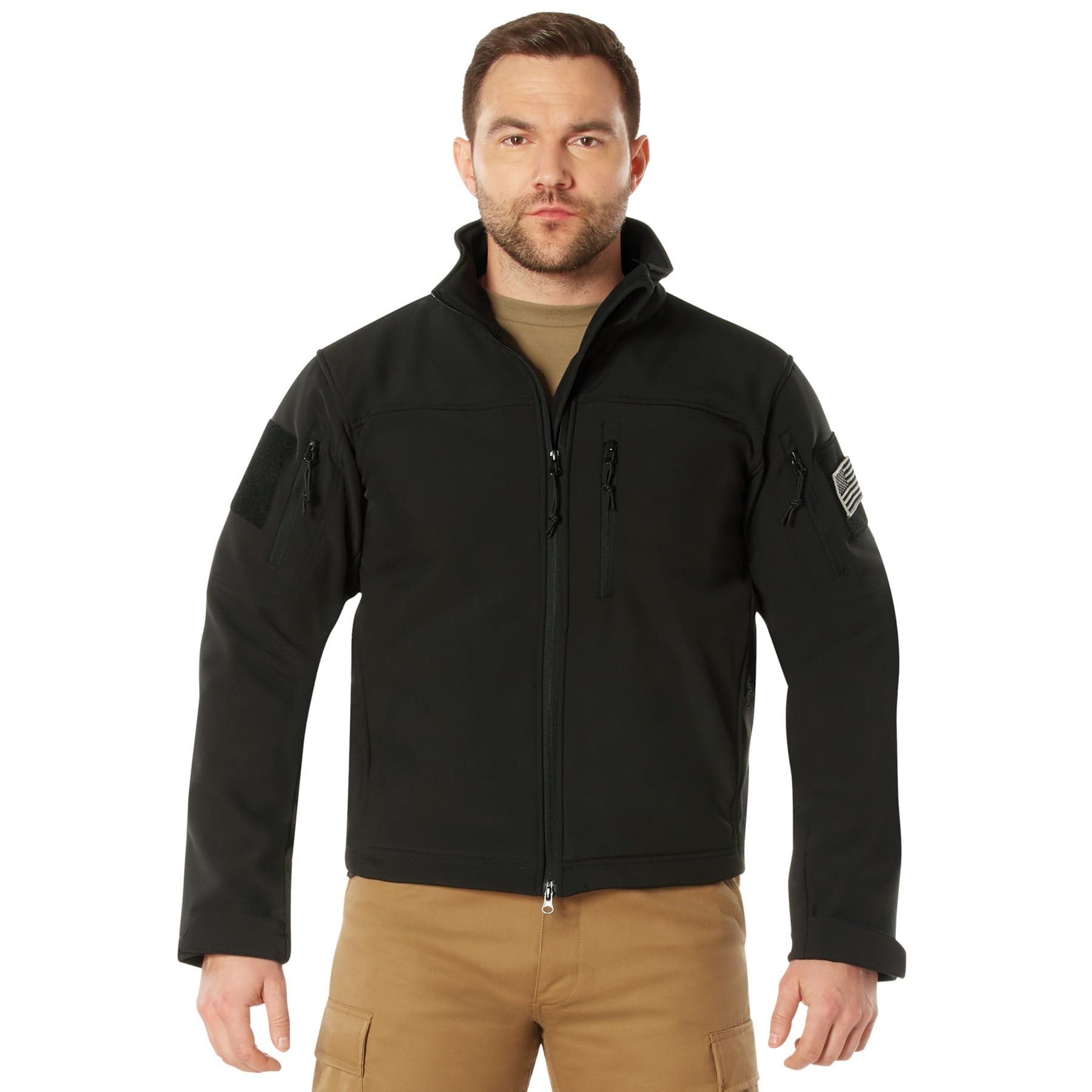 Rothco Covert Ops Lightweight Soft Shell Jacket for Men - Water Resistant, Windproof Outdoor Jacket for Hiking, Camping & Tactical Use