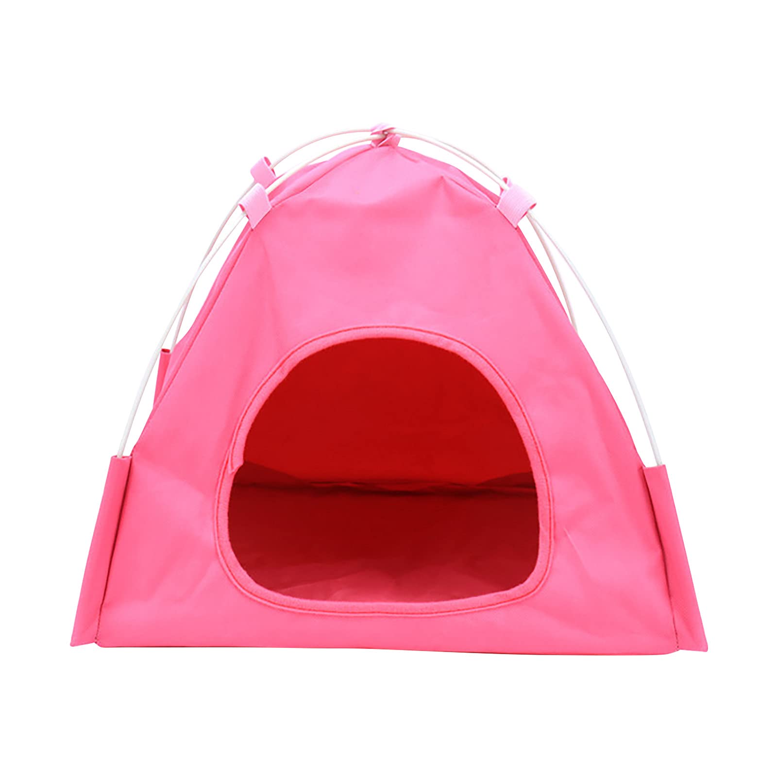 Breathable Waterproof Washable Pet Tent House - Foldable Indoor Outdoor Dog Cat Kennel Bed for Puppy Kitten - Portable & Durable (Pink) | Perfect for Camping, Backyard, Travel & Home Use